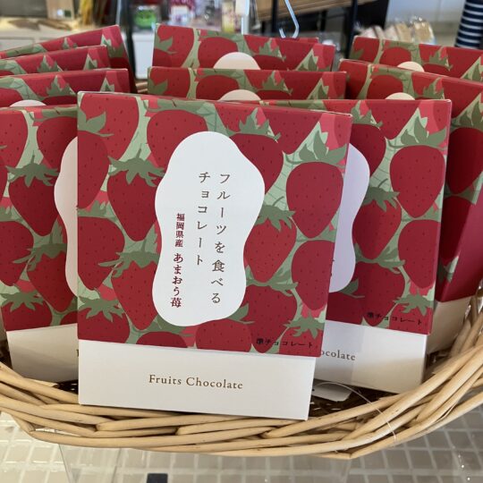 フルーツを食べるチョコレート