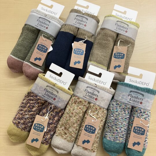 てぶくろ屋さんがつくった　フランダースリネンのソックス
